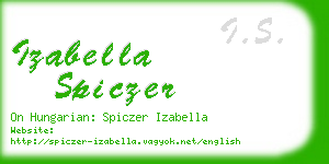 izabella spiczer business card